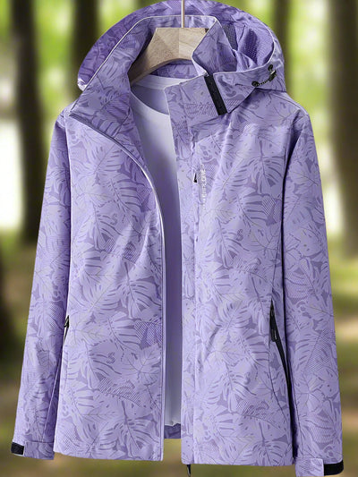 Jenny | Leaf print windbreaker