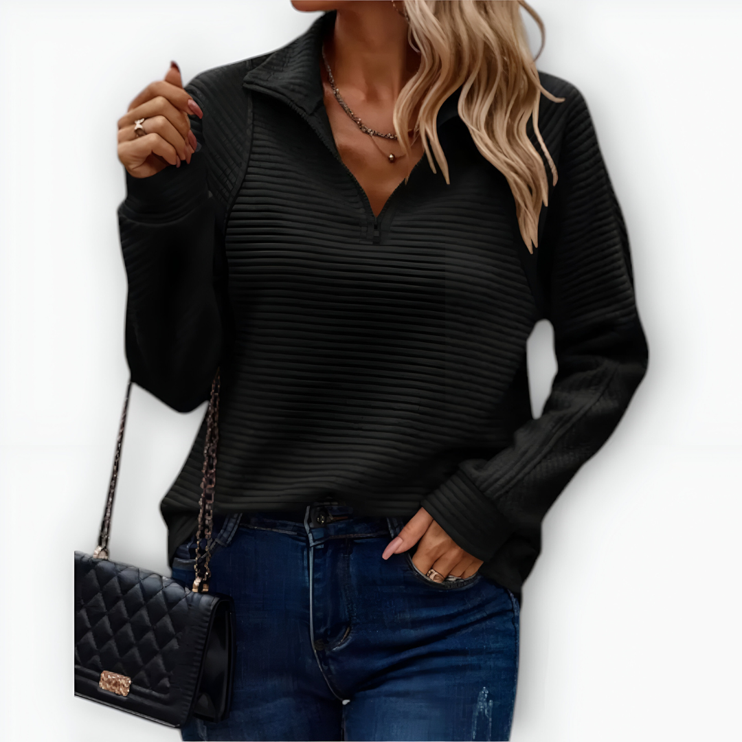 Garden London | Elegant Half-zip Sweater