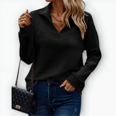 Garden London | Elegant Half-zip Sweater