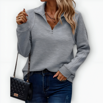 Garden London | Elegant Half-zip Sweater