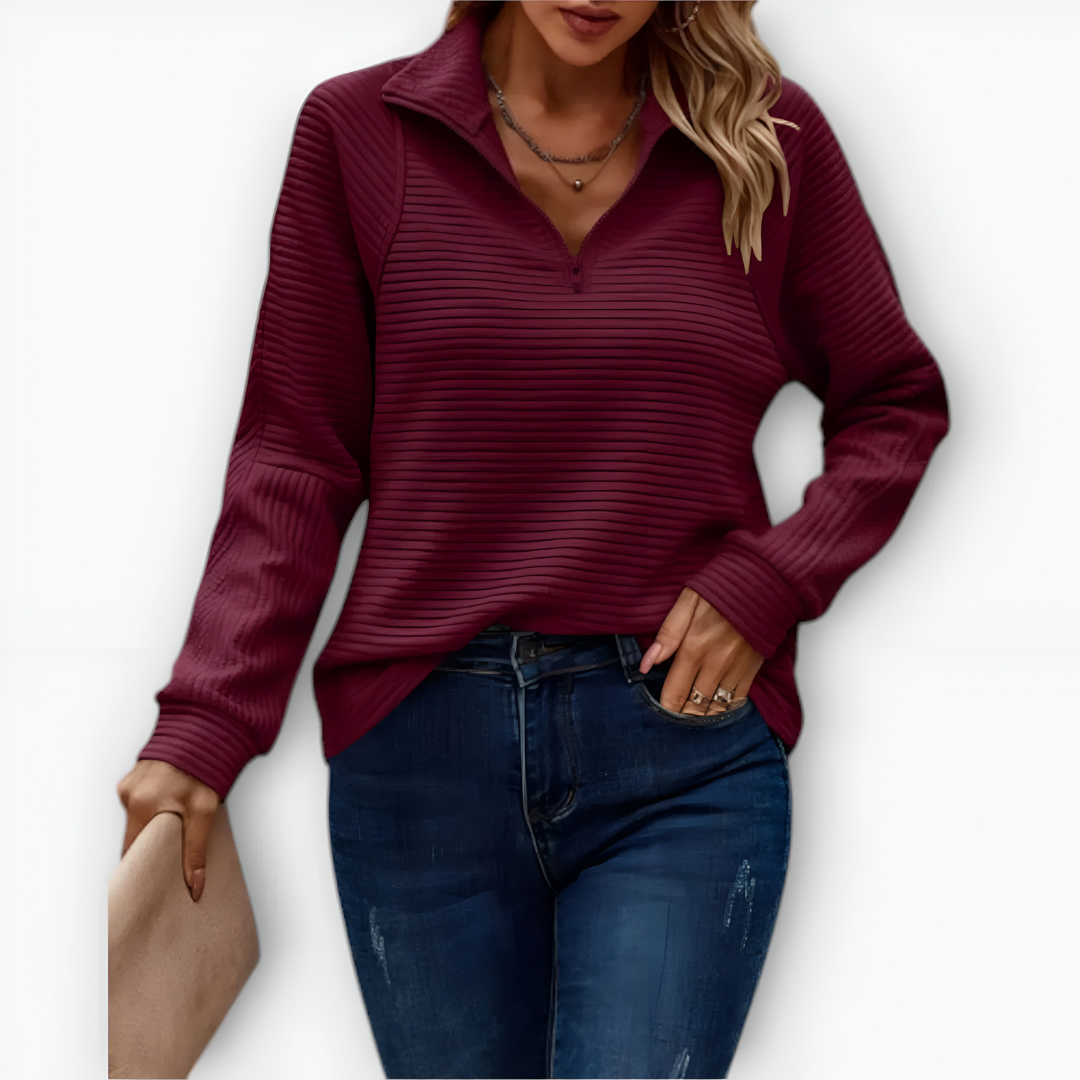 Garden London | Elegant Half-zip Sweater