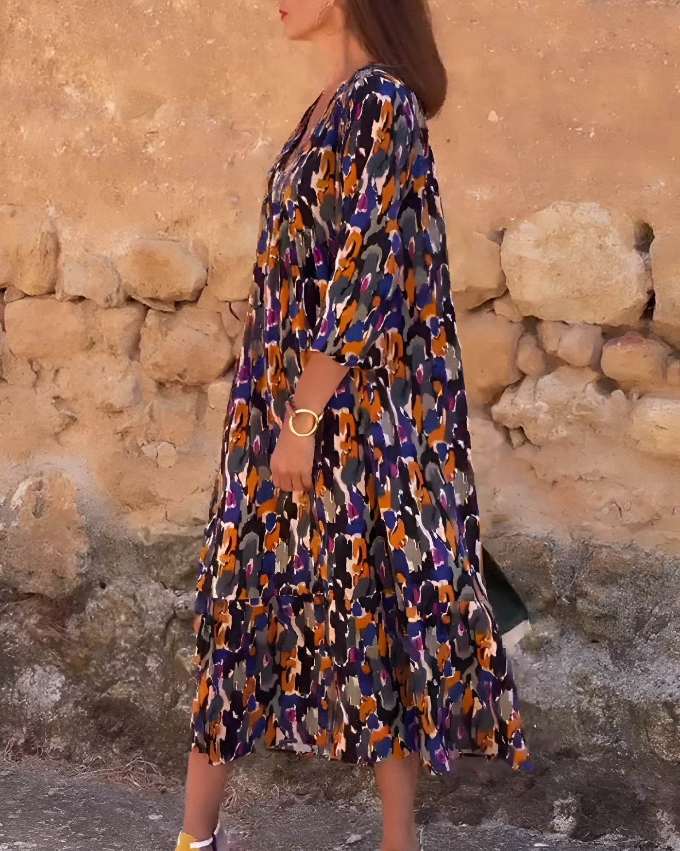 Clara | Vintage V-neck Dress