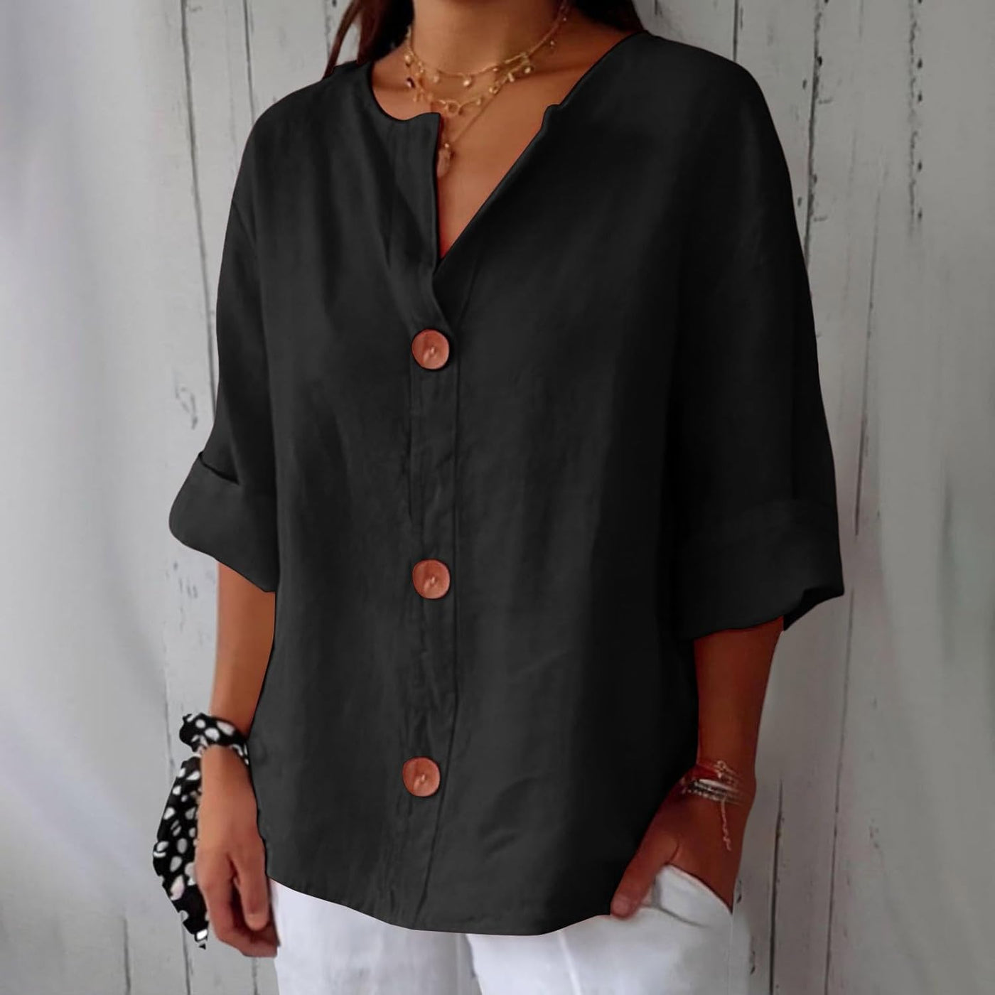 Megan | Lightweight Linen Top