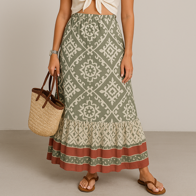 Clara | Chic Boho Maxi Skirt