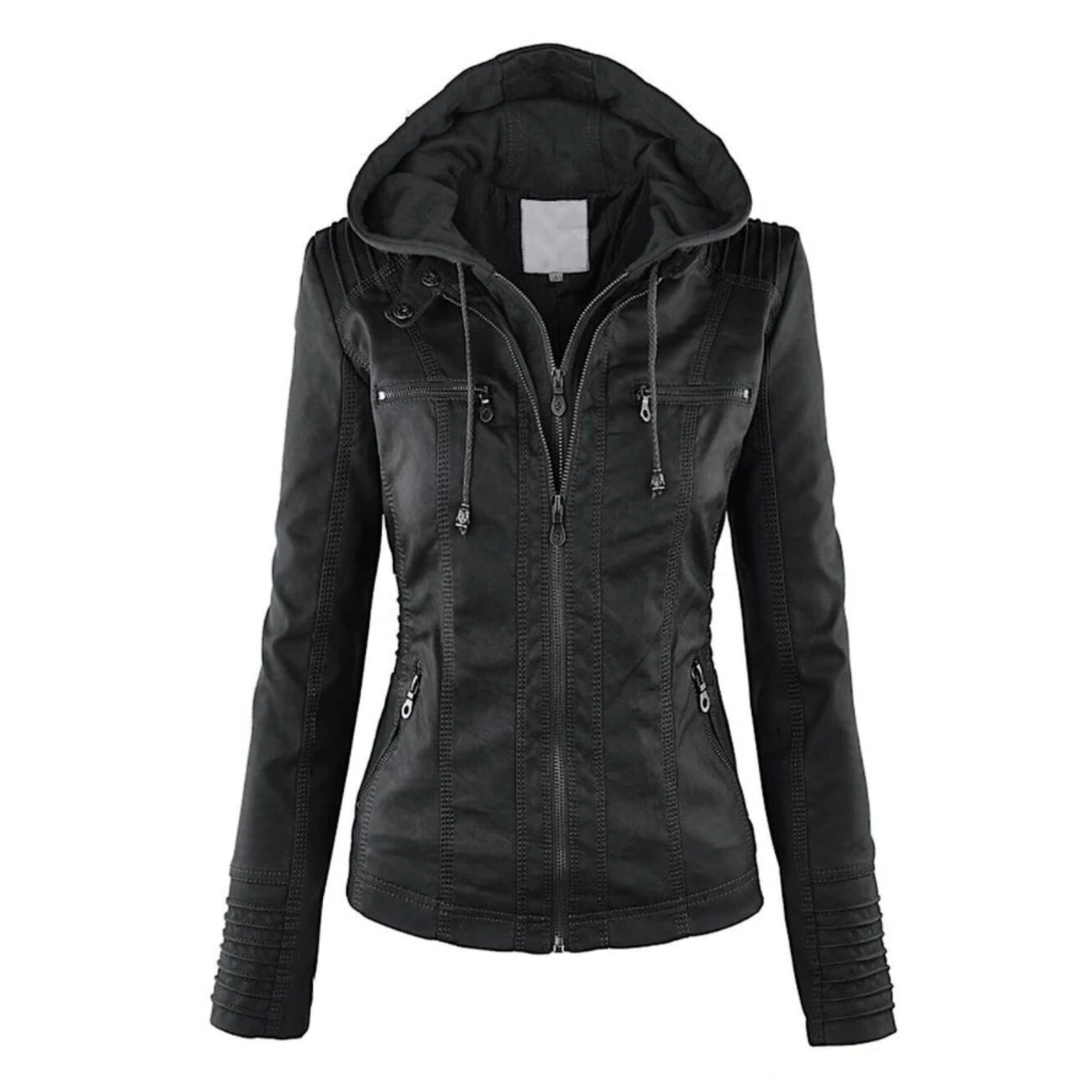 Emma | Leather Jacket Hood