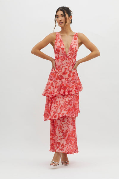 Sophie | Flirty Ruffle Midi Dress