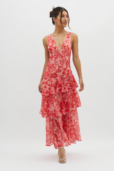 Sophie | Flirty Ruffle Midi Dress