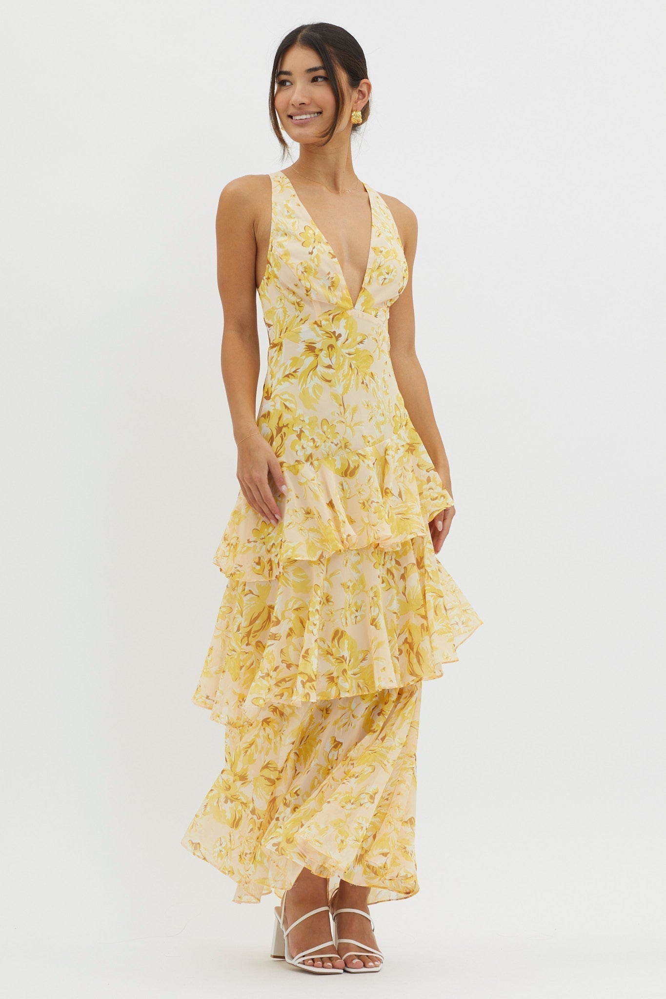 Sophie | Flirty Ruffle Midi Dress