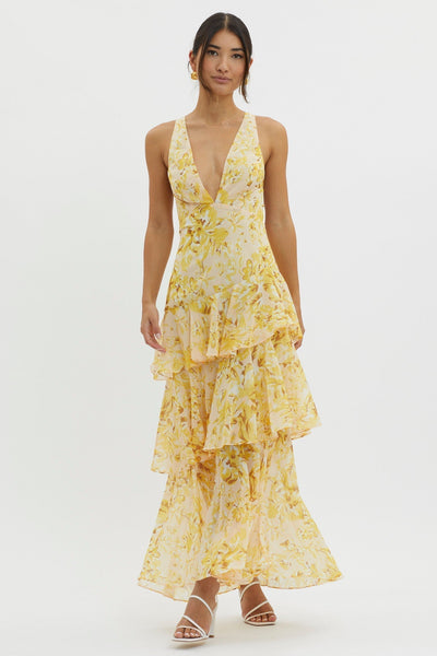 Sophie | Flirty Ruffle Midi Dress