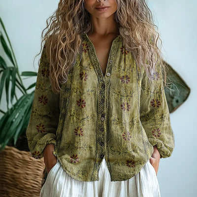 Lydia | Nature Print Blouse