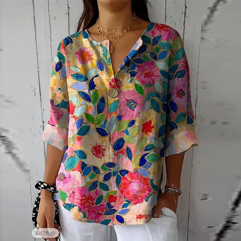 Clara | Vibrant Floral Top