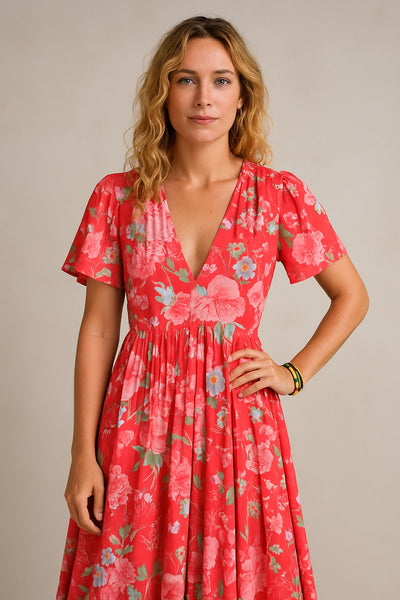 Sophie | Floral V-Neck Dress