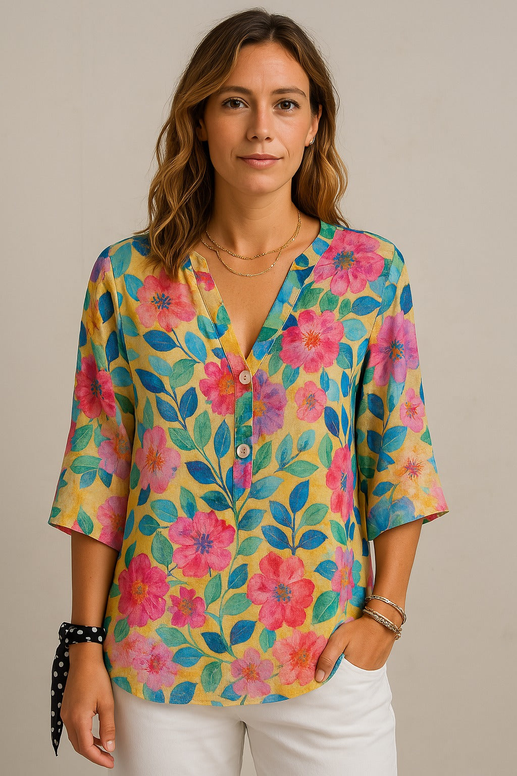 Clara | Vibrant Floral Top