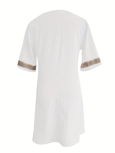Clara | Lace Neckline Dress