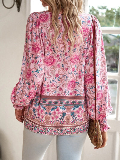 Clara | Floral Peasant Blouse