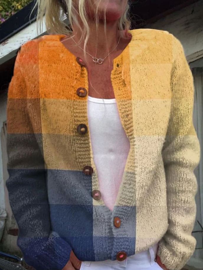 Lila | Geometric Print Cardigan