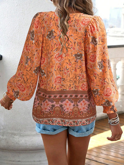 Clara | Floral Peasant Blouse