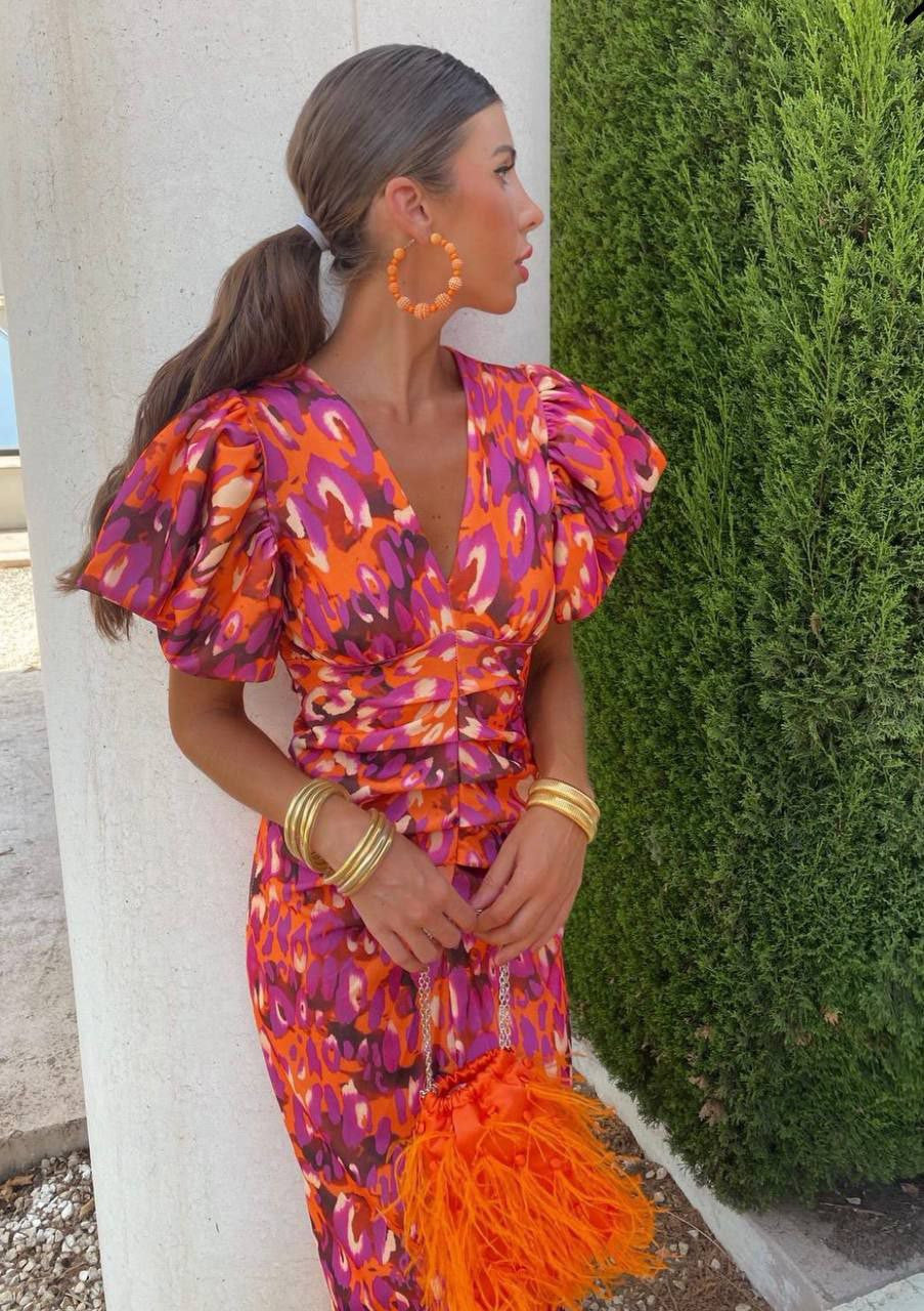 Lily | Vibrant Midi Dress