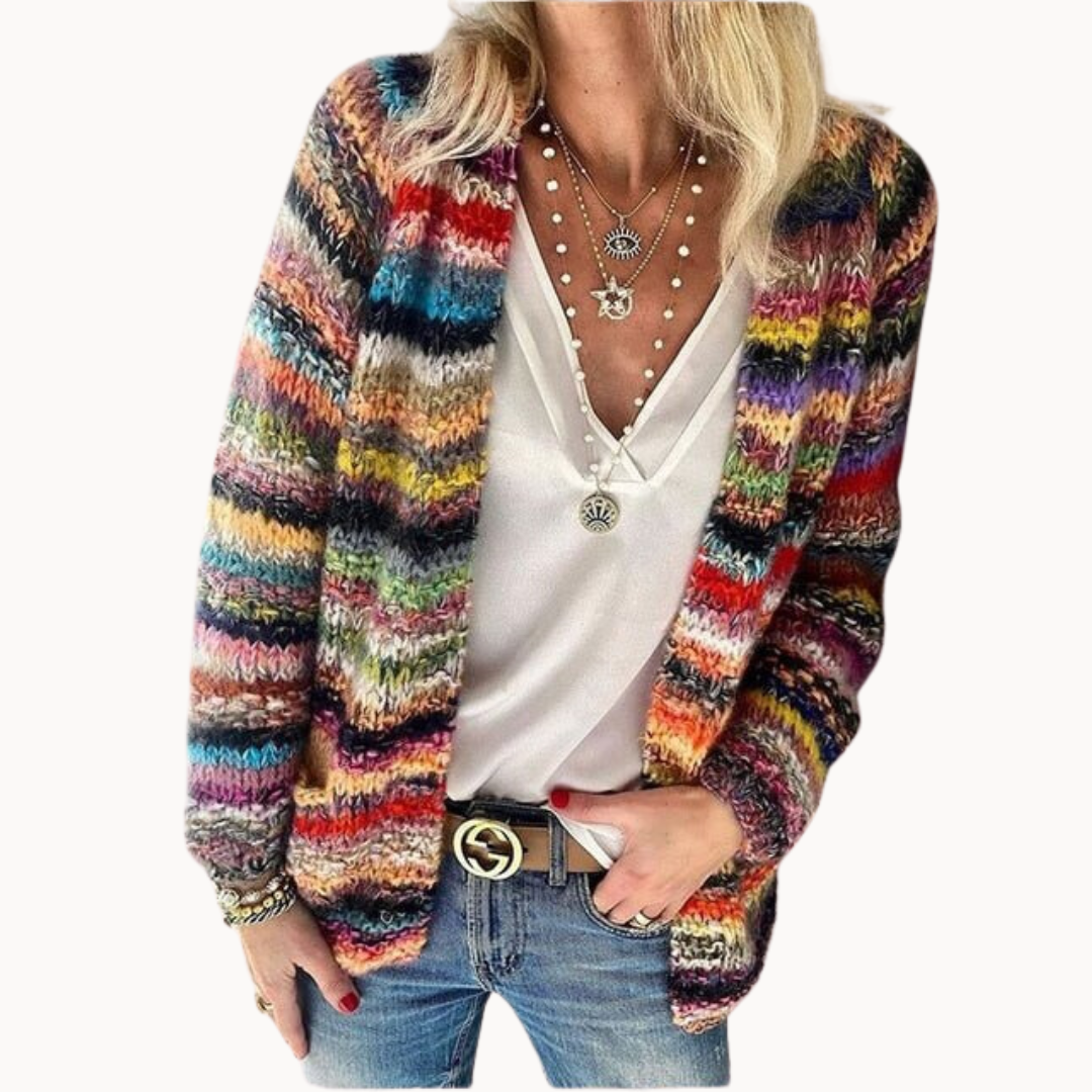 Clara | Cozy Striped Cardigan