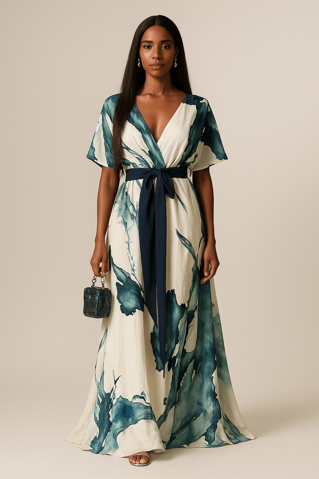 Megan | Flowy Watercolour Dress