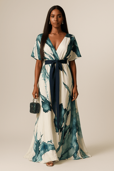Megan | Flowy Watercolour Dress